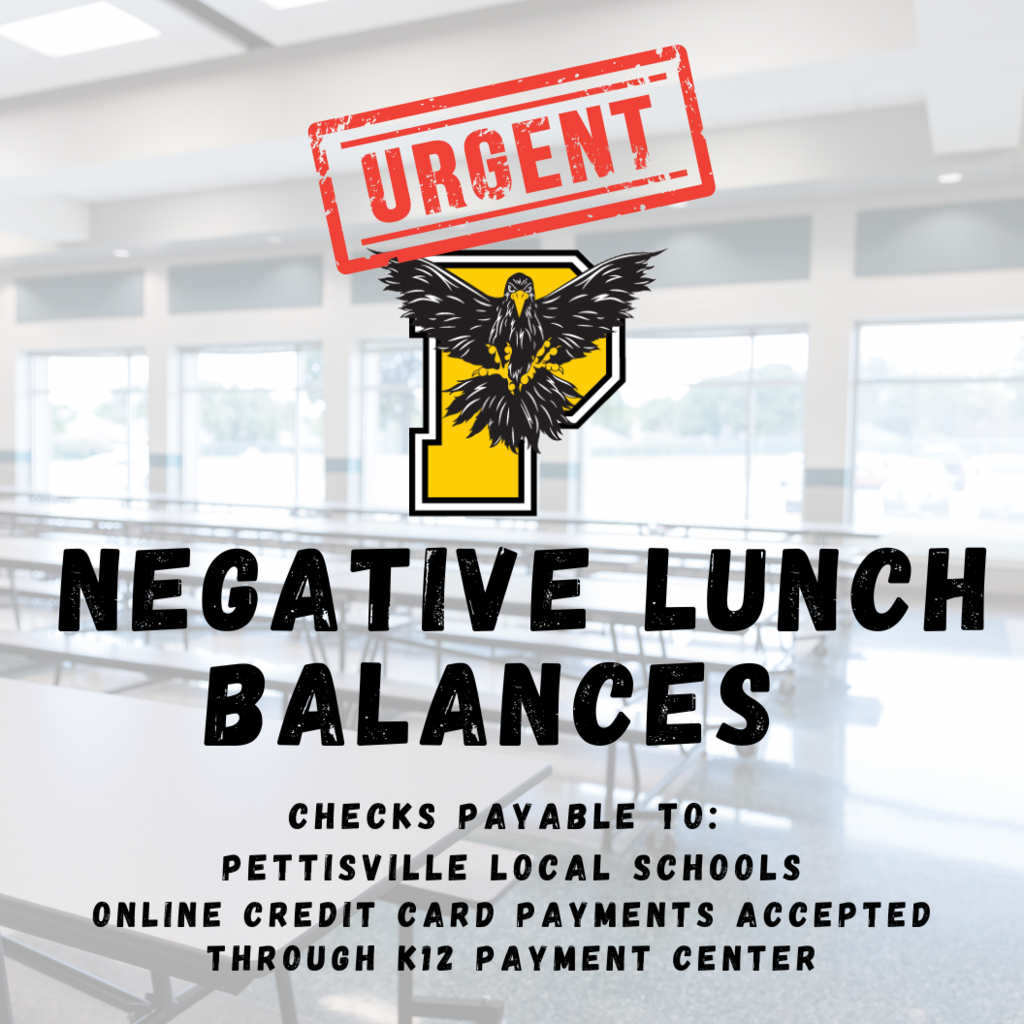 Negative Lunch Balances: Please pay today!